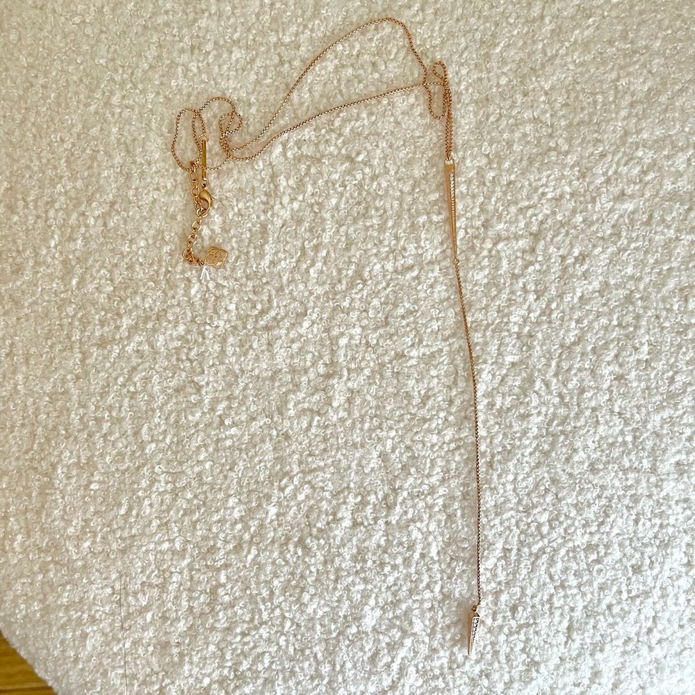 Kendra Scott Y Shaped Necklace With Stones